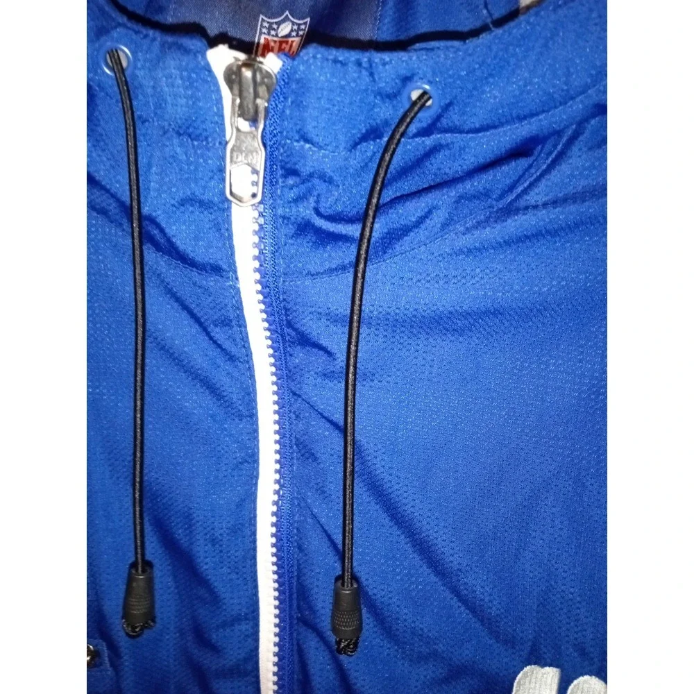 Reebok NFL Onfield Indianapolis Colts Jacket Mens XL Blue Full Zip Hooded Fleece